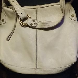 Cream Lucky Brand Leather Hobo